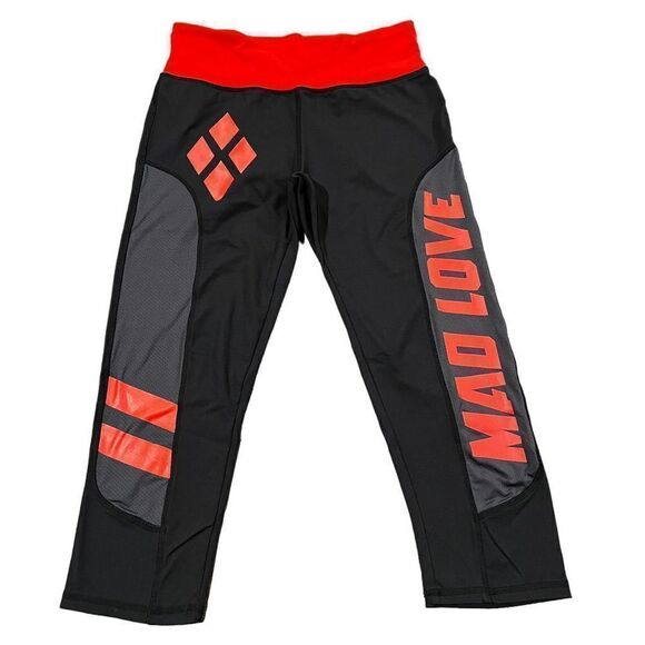 DC Comics Harley Quinn Mad Love Capri Workout Leggings Women’s Small - Picture 1 of 4